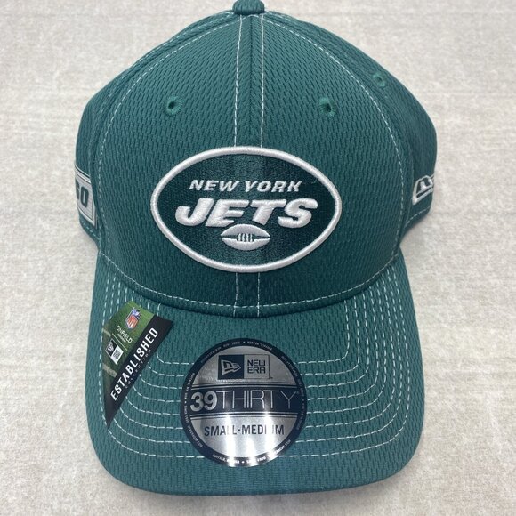 New York Jets Cap New Era NFL 100 Fitted S/M Hat Embroidered Logo Football - Picture 5 of 16